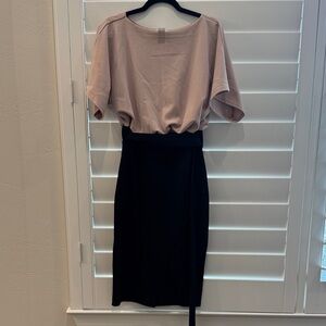 VENUS Tan and Black Dress